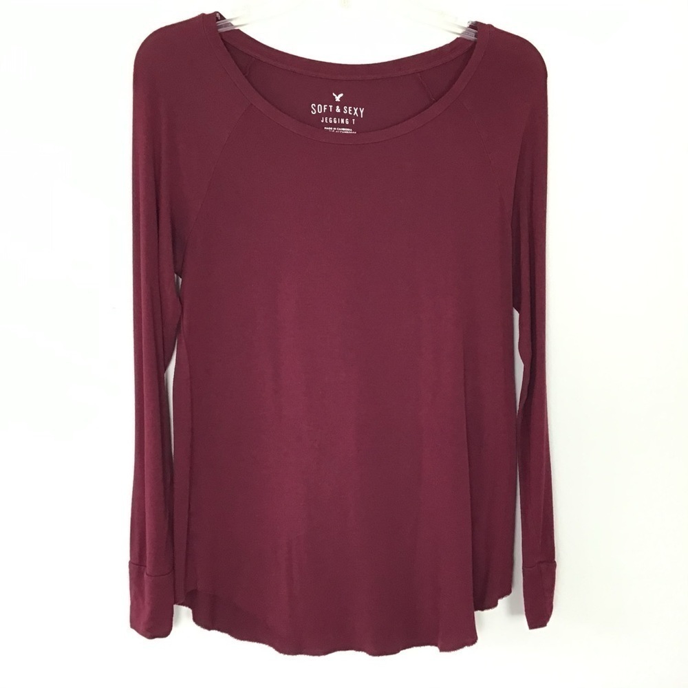 American Eagle Outfitters Jegging Tee Red Size XS